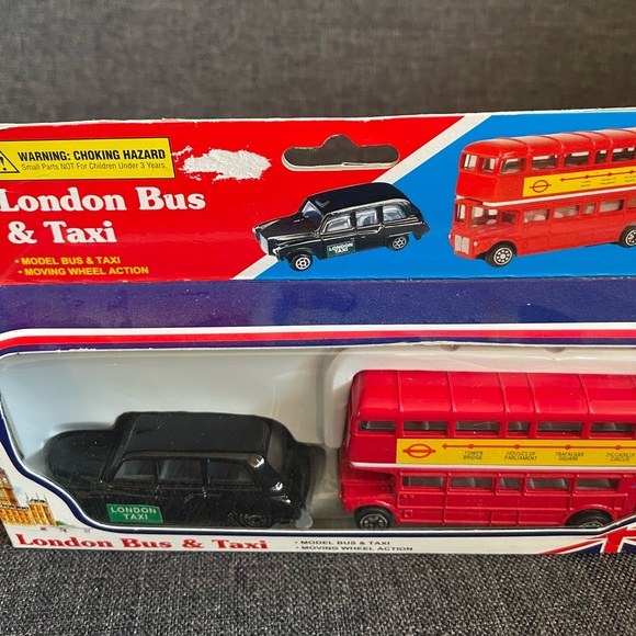 Diecast Genuine London Bus and London Taxi Set Mini Souvenir - Picture 3 of 8